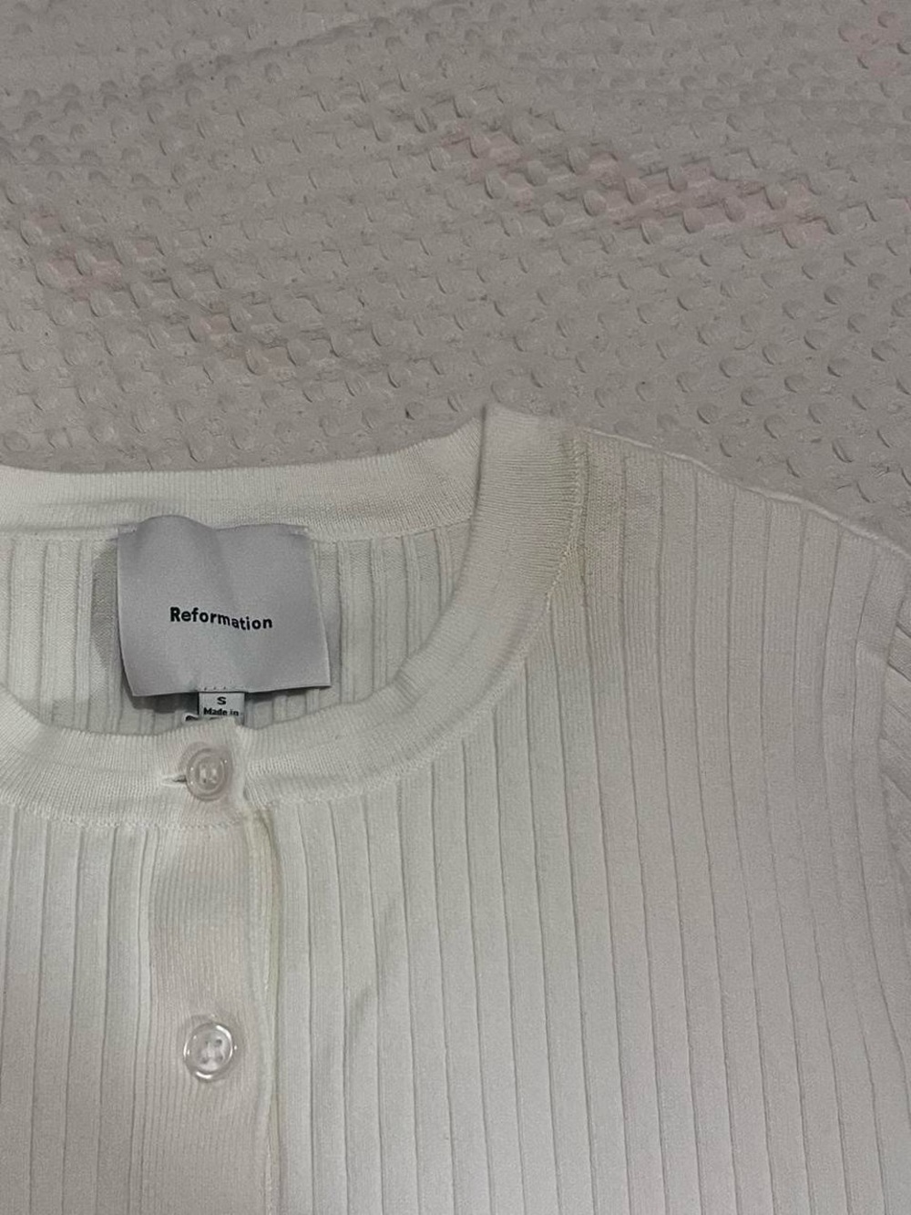 NEW NWT Reformation Joanne Organic Cotton Rib Cardigan - Picture 6 of 6